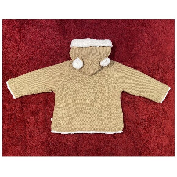 Baby Gap Sherpa Lined Button Sweater - Teddy Bear Ear Hood - 18-24 mos. NWT - Picture 3 of 9